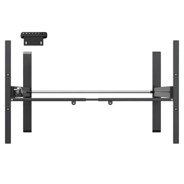 Electric height-adjustable table frame, black