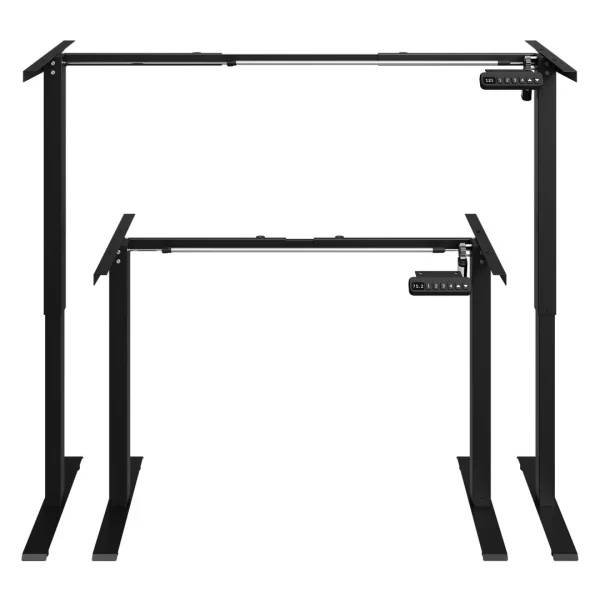 Electric height-adjustable table frame, black