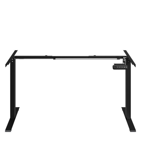 Height-adjustable electric table frame, black