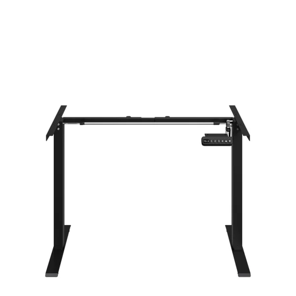Electric height-adjustable table frame, black