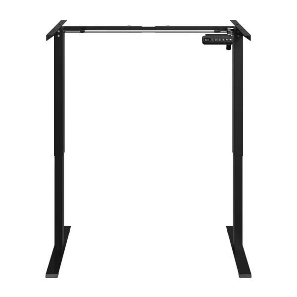 Electric height-adjustable table frame, black