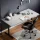 Electric height-adjustable table frame, black