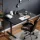 Electric height-adjustable table frame, black