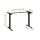 Electric height-adjustable table frame, black