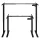 Electric height-adjustable table frame, black