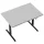 Height-adjustable desk, 140 x 80 x 3.2 cm, white and gray