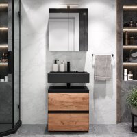 Waschtischunterschrank EDA 60 cm mit Spiegelschrank...