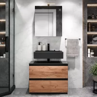 Waschtischunterschrank EDA 80 cm mit Spiegelschrank...