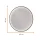 Miroir VELUNA rond, 60 à 100 cm, avec bordure noire et éclairage LED