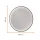 Miroir VELUNA rond, 60 à 100 cm, avec bordure noire et éclairage LED