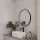 Miroir VELUNA rond, 60 à 100 cm, avec bordure noire et éclairage LED