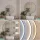Miroir VELUNA rond, 60 à 100 cm, avec bordure noire et éclairage LED