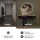 Mirror NOVA round 60 cm with black frame and LED lighting