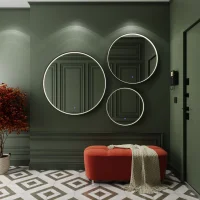 Lot de miroirs VELUNA ronds – 60/80/100 cm avec...