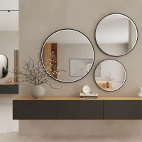 Lot de miroirs VELUNA ronds – 60/80/100 cm avec...