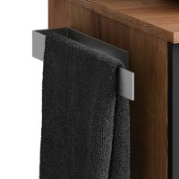 Towel holder 39 cm silver grey brushed