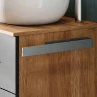 Towel holder 39 cm silver grey brushed