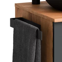 Handtuchhalter 39 cm Schwarz Matt