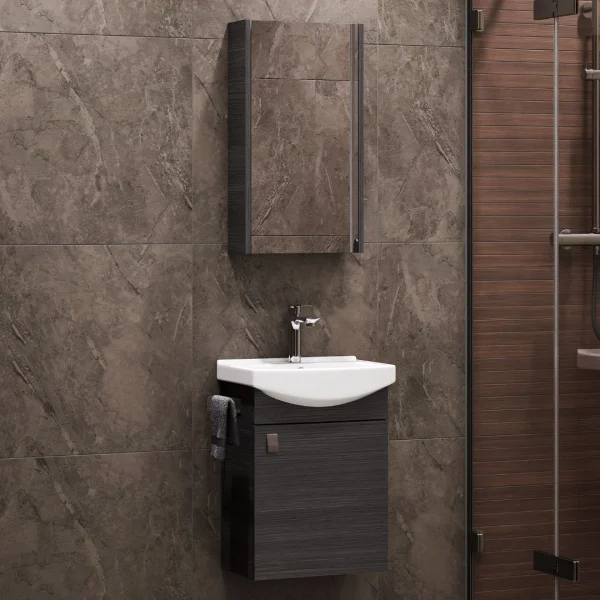 Towel holder 21 cm silver grey brushed