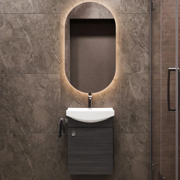 Towel holder 21 cm silver grey brushed