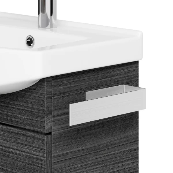 Towel holder 21 cm silver grey brushed