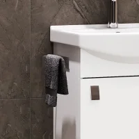 Towel holder 21 cm silver grey brushed