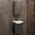 Towel holder 21 cm silver grey brushed