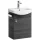 Towel holder 21 cm silver grey brushed