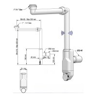 Siphon made of white plastic