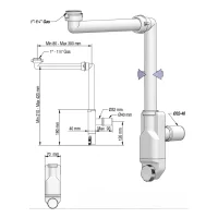 Siphon compact en plastique blanc
