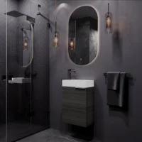 Conjunto de muebles de baño de 40 cm con espejo...