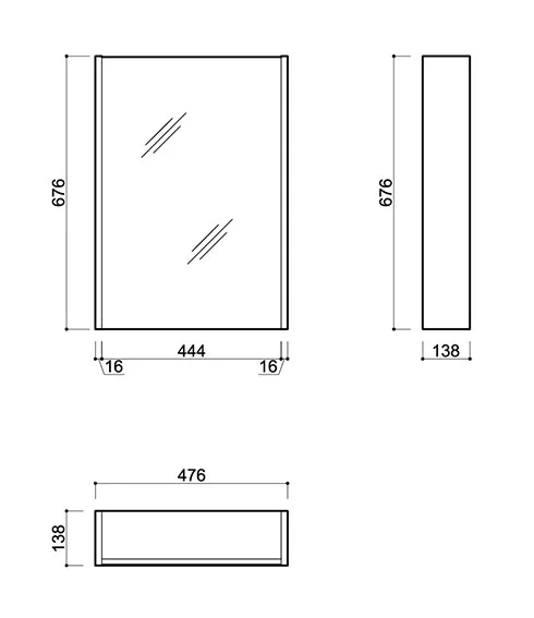Mirror cabinet 50cm