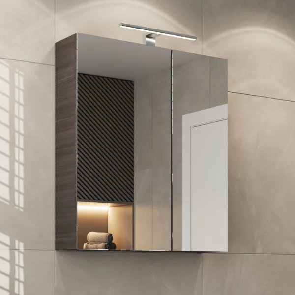 Spiegelschrank mit LED Beleuchtung 60cm