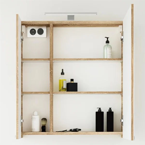 Mirror cabinet with LED 64cm