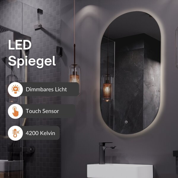 Badmöbel-Set 40cm mit Spiegel (Sonoma Eiche)