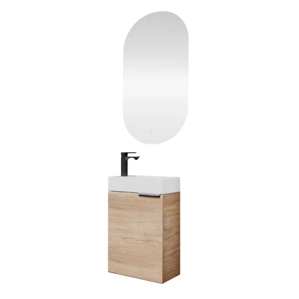 40 cm Bathroom Vanity Set with Mirror (Sonoma Oak)