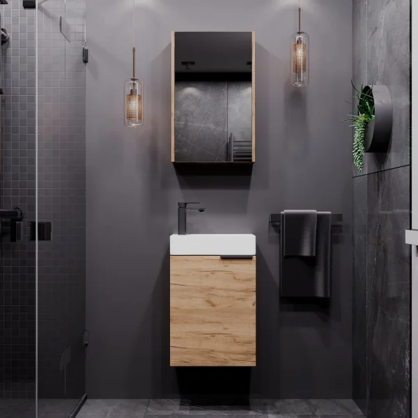 Badmöbel-Set 40cm mit Spiegelschrank