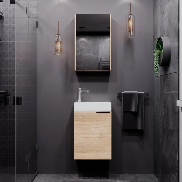 Badmöbel-Set 40cm mit Spiegelschrank