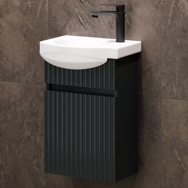 Wega 40 cm Matte Vanity Cabinet with Sink