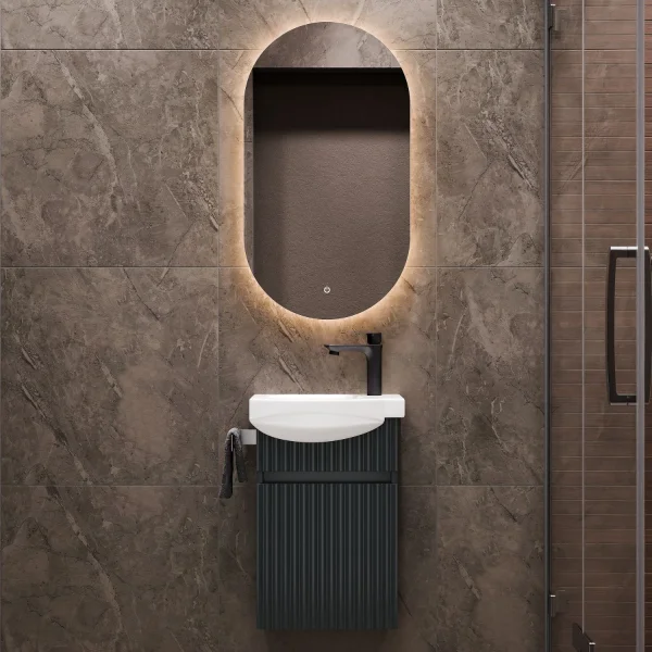Badmöbel-Set mit Spiegel Wega Matt 40cm