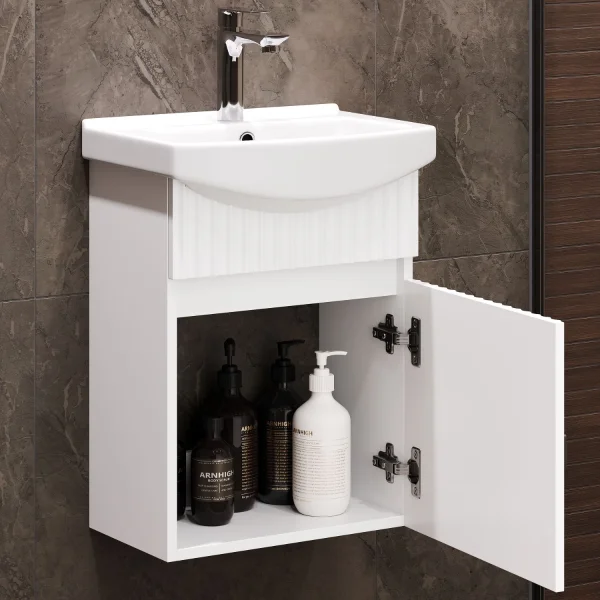 Badmöbel-Set mit Spiegel Wega Matt 45cm
