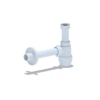 Siphon aus Kunststoff wei&szlig;