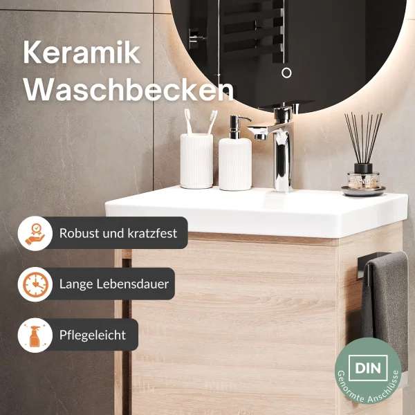 Badmöbel-Set mit Spiegel 50cm
