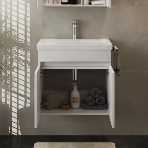 Lavabo da 60 cm con doppia porta - vari colori