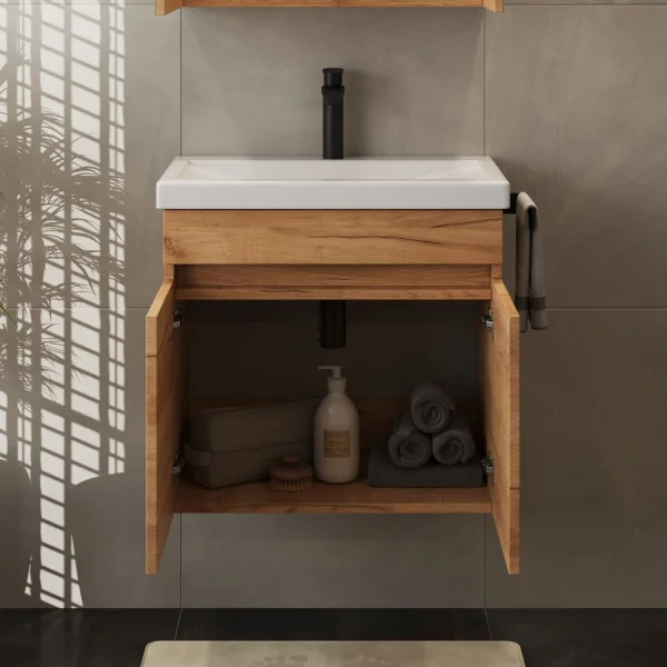 Lavabo da 60 cm con doppia porta - vari colori