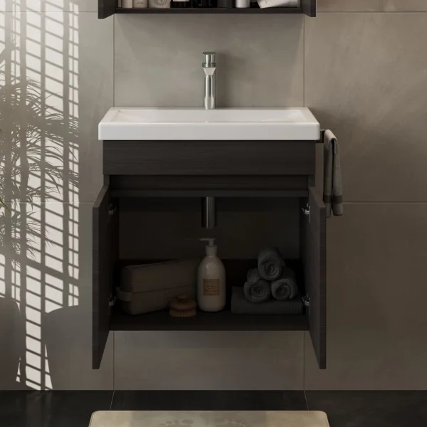 Lavabo da 60 cm con doppia porta - vari colori