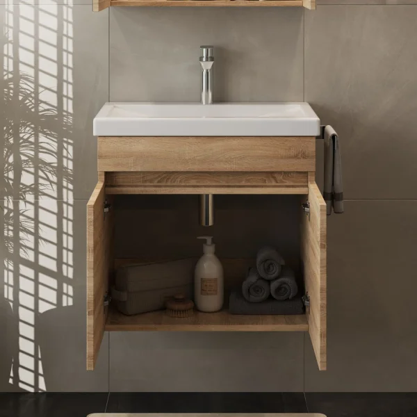Lavabo da 60 cm con doppia porta - vari colori