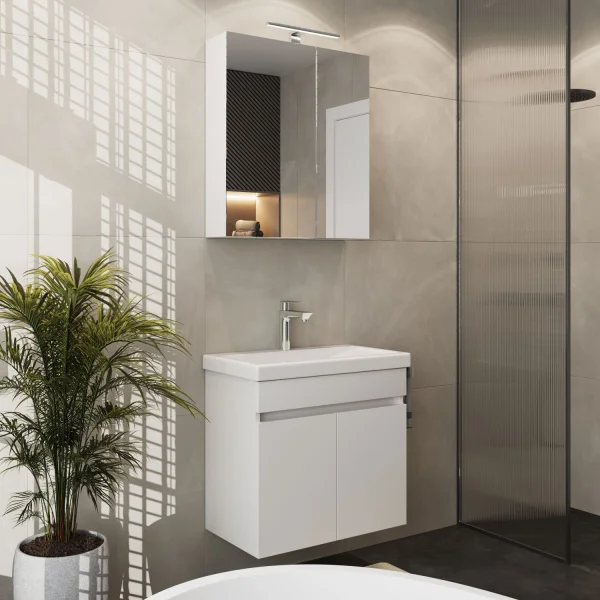 Lavabo da 60 cm con doppia porta - vari colori