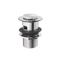 Ablaufgarnitur mit &Uuml;berlauf - chrom (Messing)