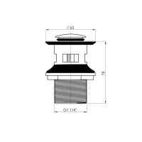Drain assembly with overflow - chrome (brass)